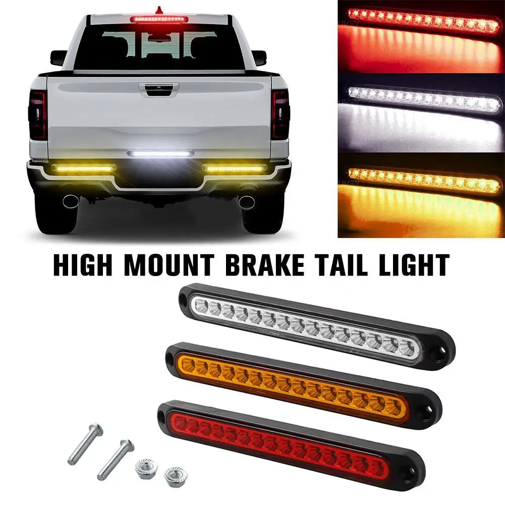 15pcs LED Trailer Brake Tail Light LED Bar Stop Turn Tail Lights Waterproof Assembly Side Marker Stop Red Light For Marine Boats