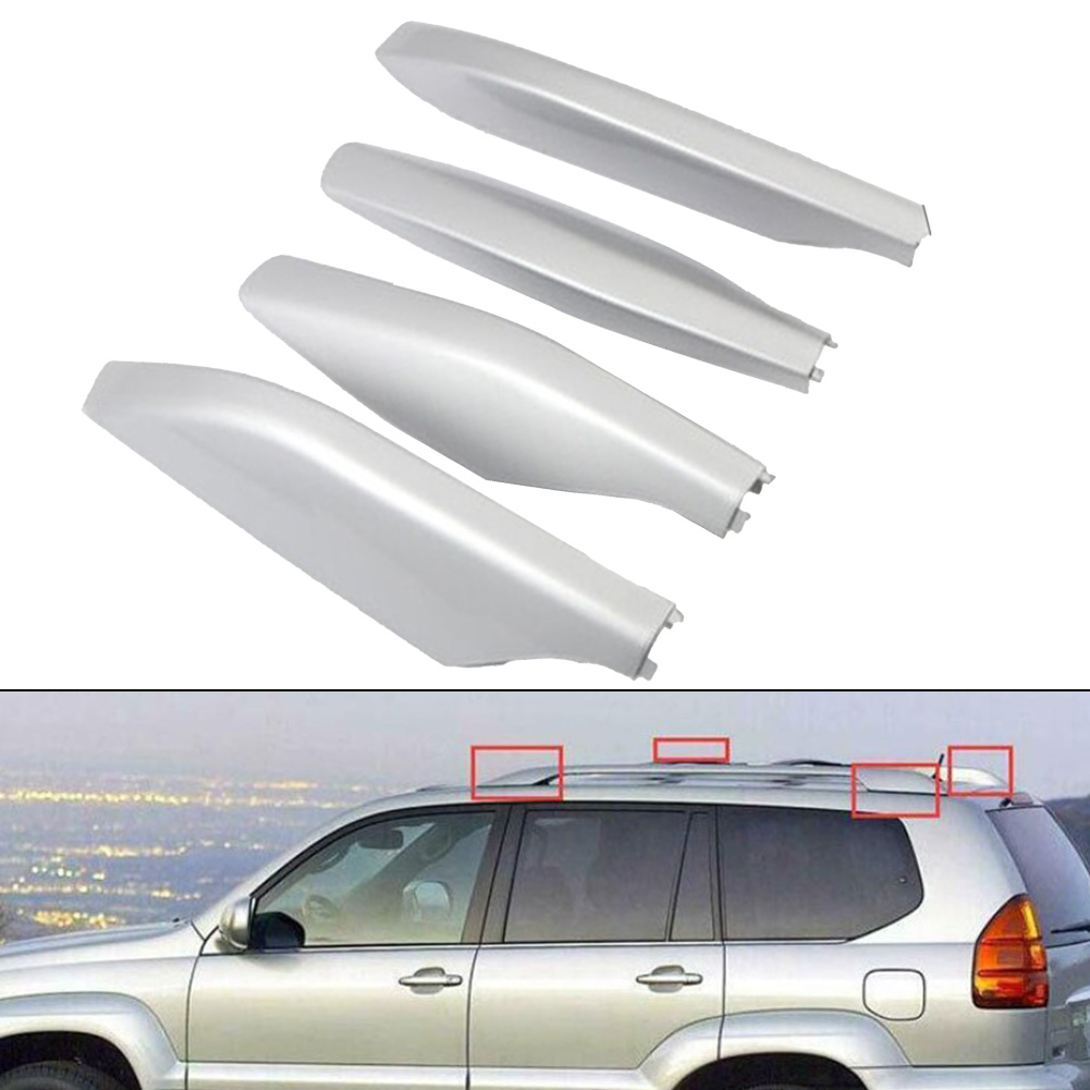4 Pcs Roof Rack Rail For Lexus GX470 Replacement Shells End Cover End Cover LH Left RH Replace Shells