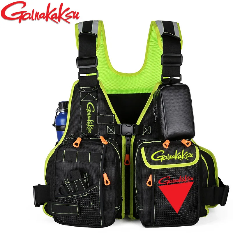 Fishing 2023 New Reflective Life Jacket Vest Large Size Multi Pocket High Buoyancy Fishing Vest Outdoor Survival ddmysmile Life Vest Smile