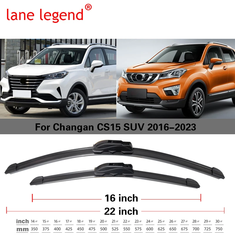 For Car Wiper Blades Changan CS15 SUV 2016-2022 2023 Car Accessories Front Windscreen Wiper Blade Brushes Cutter Goods smile