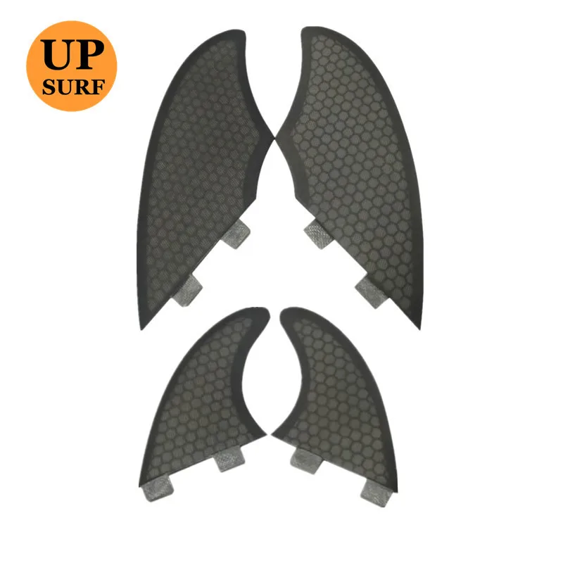 fins Surf Double Tabs quad Twin Fins and GX 4 fins set quilhas Double Tabs Fiberglass Honeycomb quad Double Tabs fin 4 smile
