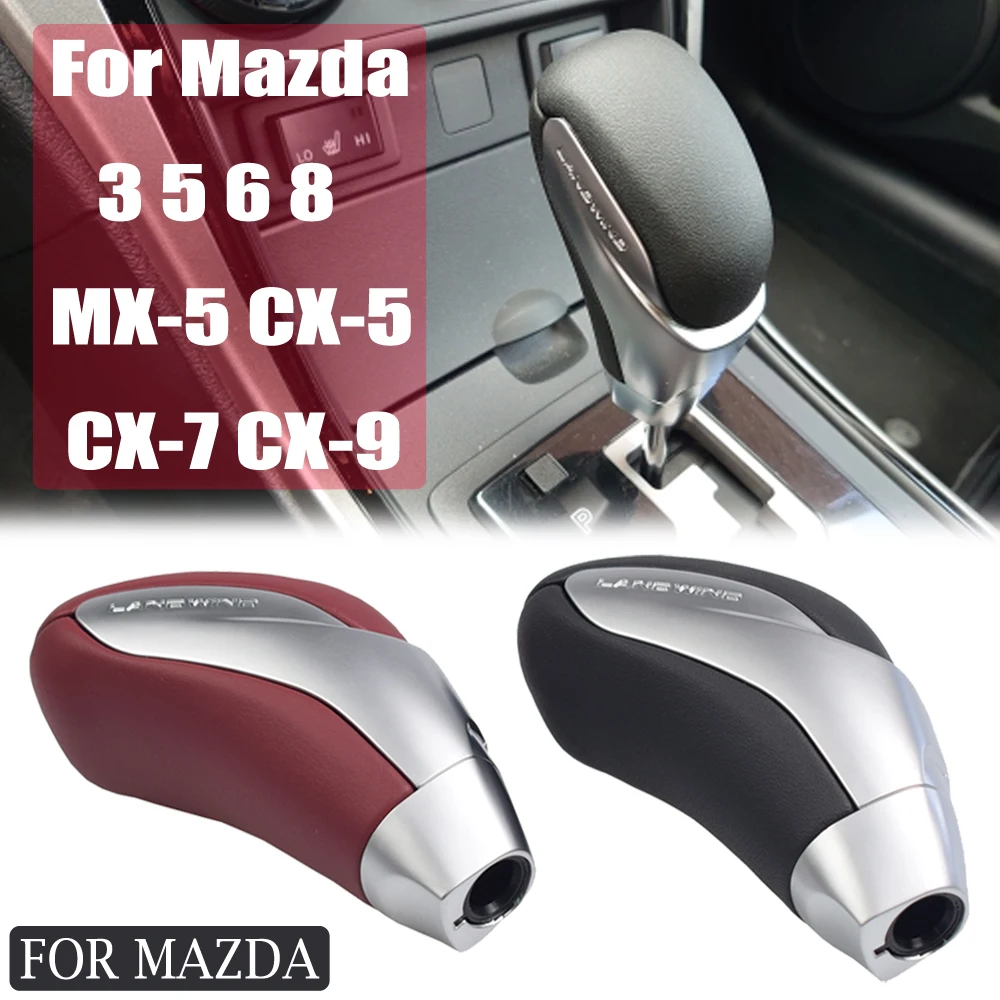 Gearbox Automatic Handles Car Gear Shift Knob Stick Lever Head for Mazda 6 GG GH Mazda 8 CX-7 MX5 RX8 Mazda 3 BK BL smile