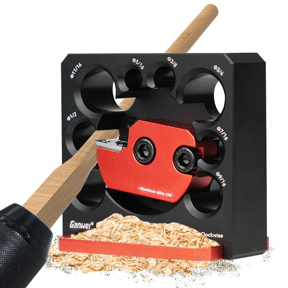 Dowel Maker Jig Kit 8 Holes w/ Carbide Blades -Metric and Inch Woodworking Electric Drill Milling Dowel Round Rod Auxiliary Tool