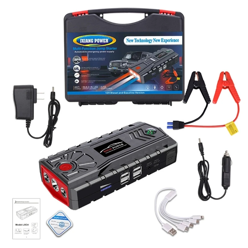 Jump Starter Lighting Air Compressor Starting Tyre Inflator
