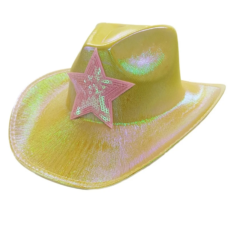 Western Hat M2ea Glittering Top Hat Jazz Hat Holiday Headwear Clothing ddmysmile Accessories Cosplay Props Costume Birthday Party Hat Smile