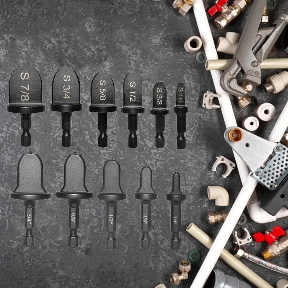 11Pcs Imperial Tube Expander Electric Drill Bit Flaring Tools Air Conditioner Copper Pipe Conditioning Swaging Spin Flaring Set
