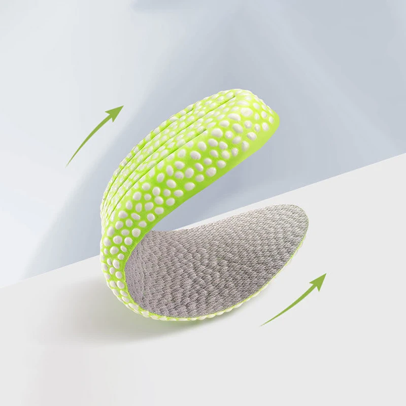 Invisible 1.5-3.5cm Increase Height Insoles Green Memory Foam Shoes Sole Pad Breathable Comfortable For Men Women Feet Care smile