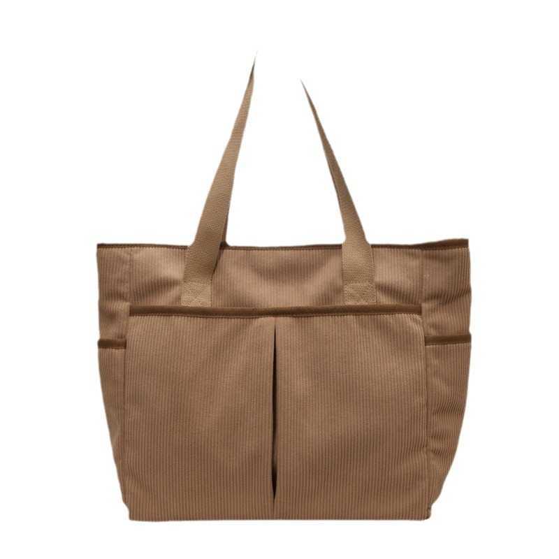 Large capacity high-quality fabric bag for women, new model for students, versatile commuting bag for class, casual shoulder tote bag