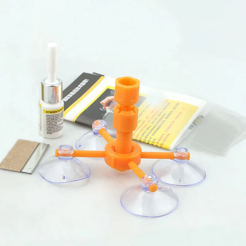 Windshield Repair Kit Car Glass Repair Tool Set Quick Fix Cracked Car Windows Resin Sealer DIY Auto Window Screen Polishing