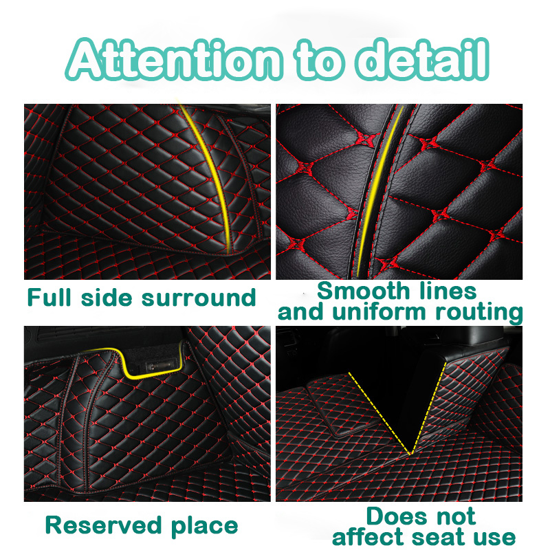 Auto Full Coverage Trunk Mat For GAC Trumpchi GS8 7-Seat 2017-2019 18 Car Boot Cover Pad Liner Interior Protector Accessories fec44