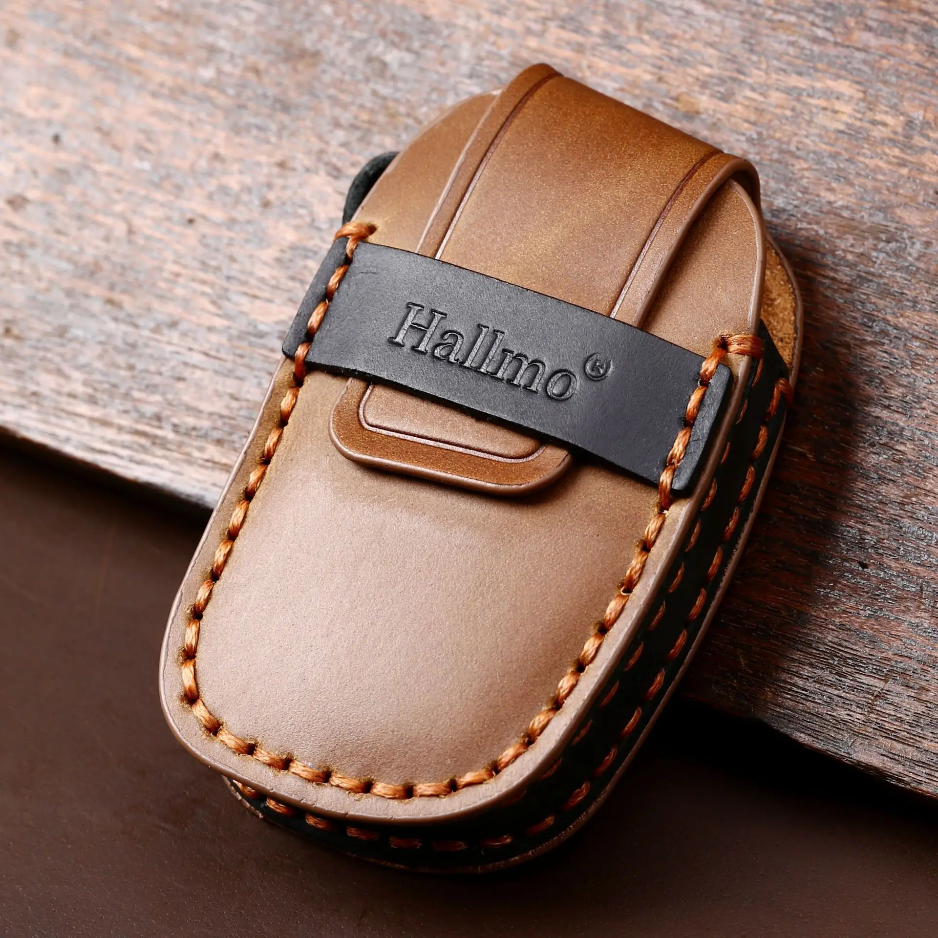 Key Genuine Leather Car Case Cover Fob Shell for 2013 2014 2015 Hyundai Santa Fe Sonata XL ix35 XL ix45 smile