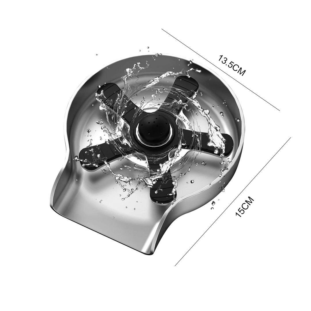 New glass washer home cup cleaning cup washer bar cup washer stainless steel cup washer silver 5 leaves