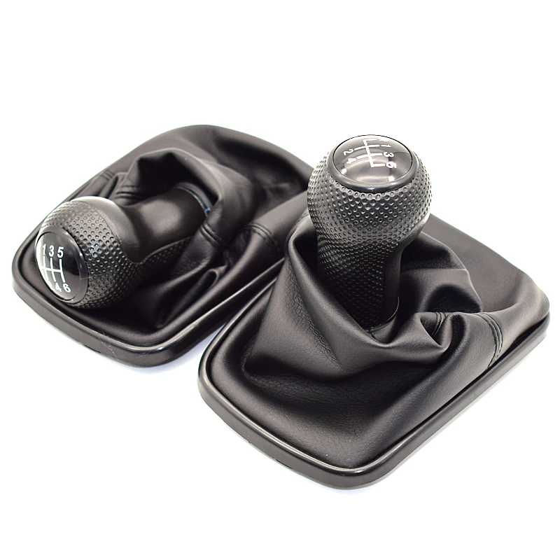 23mm VW For Golf 4 IV 4 GTI R32 Bora Jetta 5 Speed Black Frame Gear Shift Knob Lever Gaiter Boot 1999-2004 smile