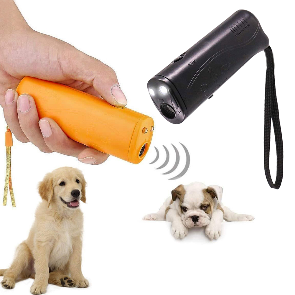Ultrasonic Anti Barking Equipment with LED Flashlight Dog Training Device Portable Dog Repeller Barking Control Stop Repeller