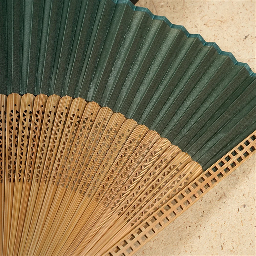 Carved Bamboo Folding Fan, Wedding Hand, Fragrant Party Prop, Chinese Wooden Fan, Vintage Hollow, Antiquity Folding Fans