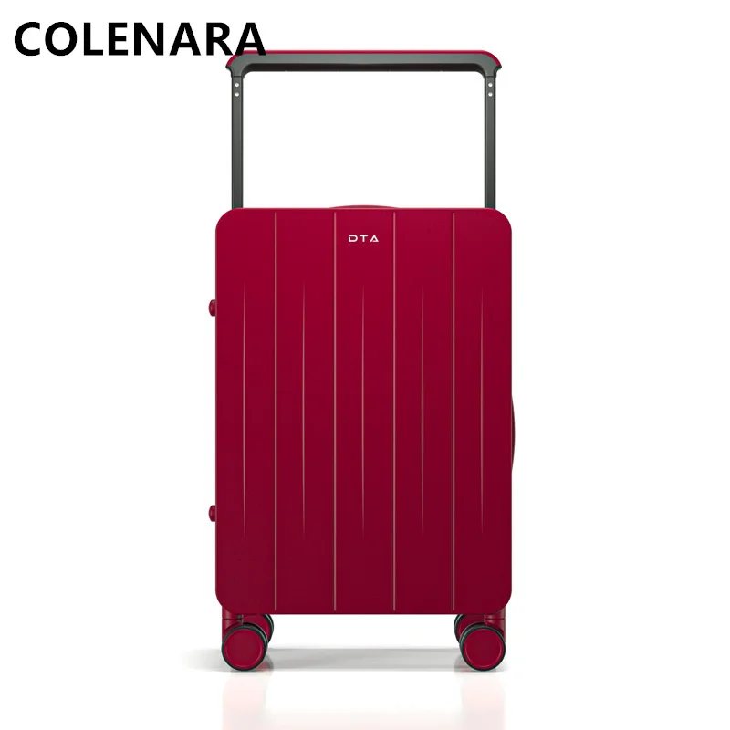 Inch COLENARA High-quality 20"22"24"26 Lage Ladies Boarding Box Large Capacity Trolley Case Universal Wheel Rolling Suitcase smile