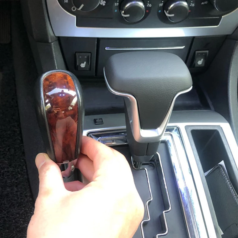 knob Automatic Gearbox Shift Handles Gear Shift Knob Lever Stick Head for Chrer 300C Genuine Leather Handball Free Shipping smile