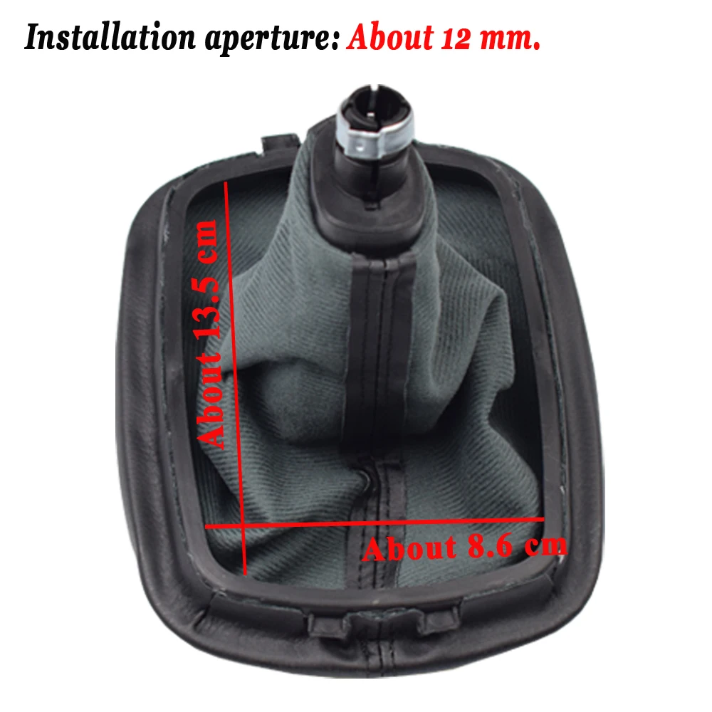 1 For Skoda Fabia 1999 2000 2001 2002 2003 2004 2005 2006 2007 2008 Car-Styling 5 Speed Gear Stick Shift Knob ddmysmile Leather Boot Smile