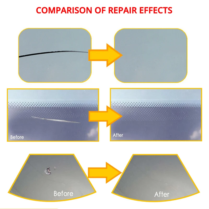 DIY Auto Window Screen Scratch Crack Restore Kit Upgrade Car Windshield Cracked Repair Tool Glass Curing Glue Auto Accessories