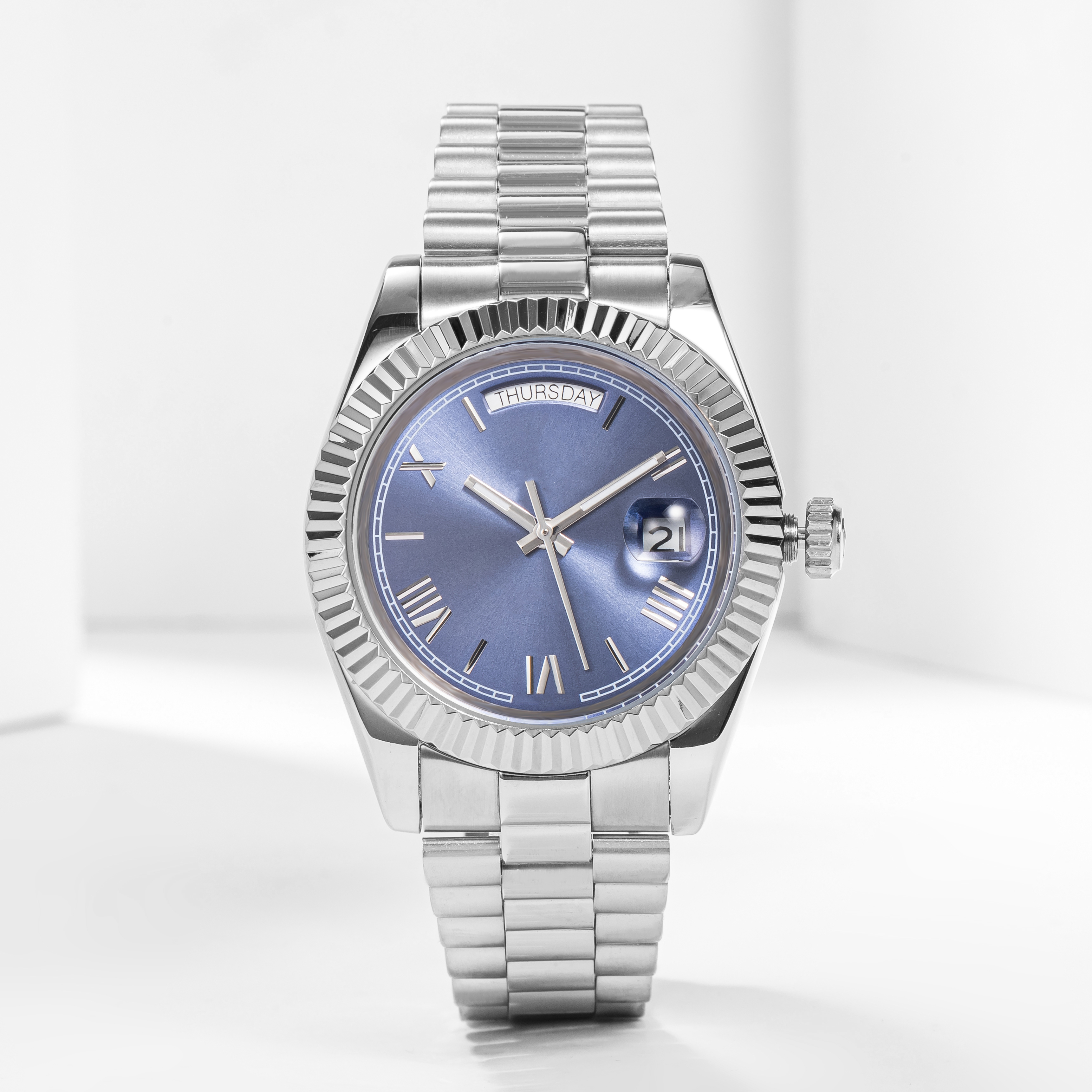 Men Watch Designer Watches High Quality Top Day Date Luxury Diamonds Automatic Mechanical Movement Watches Men Stainless Steel Waterproof Wristwatch