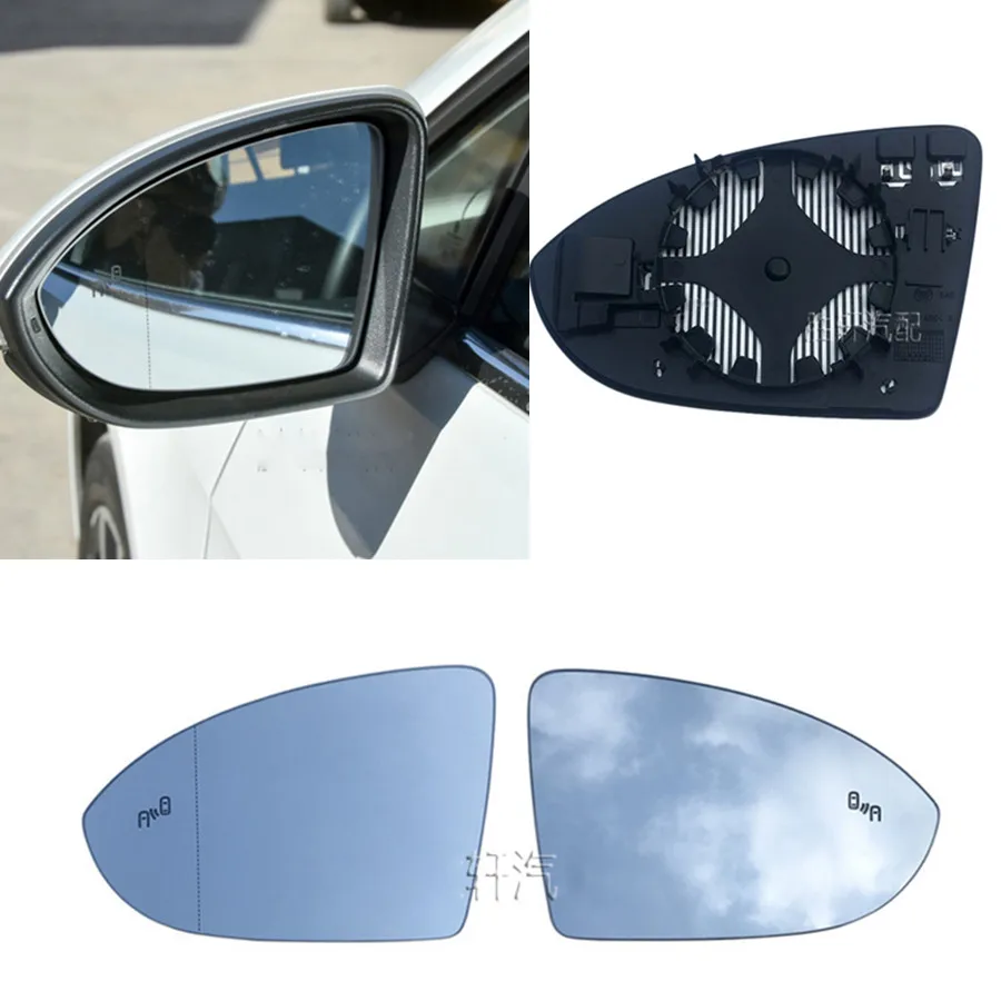 Heated Side Rear Mirror Glass blind spot assist For VW GOLF 7 7.5 VII GTI MK7 GTD GTE R-line 2013-2020 Left Right