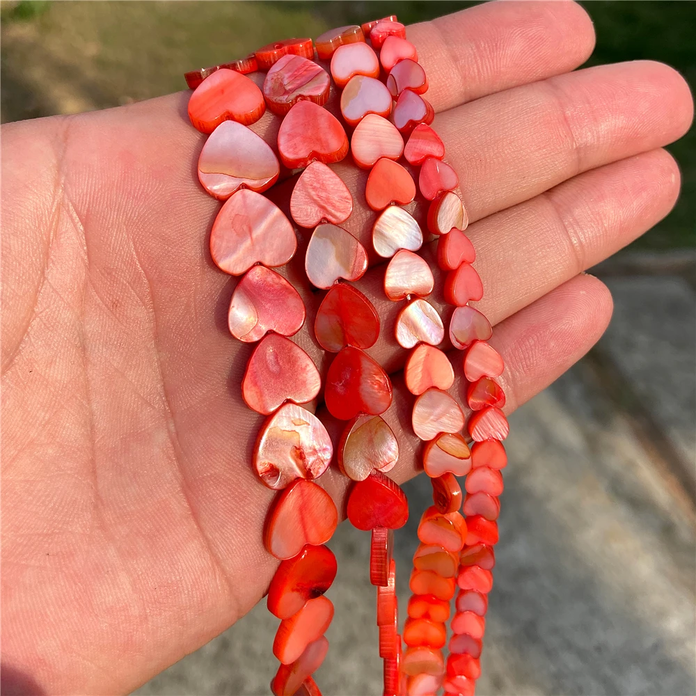 Mother of Red MOP Pearl Shell Beads Flower Rice Shape Natural Tube Shell Loose Beads for Jewelry Making DIY Neckalce Bracelet smile