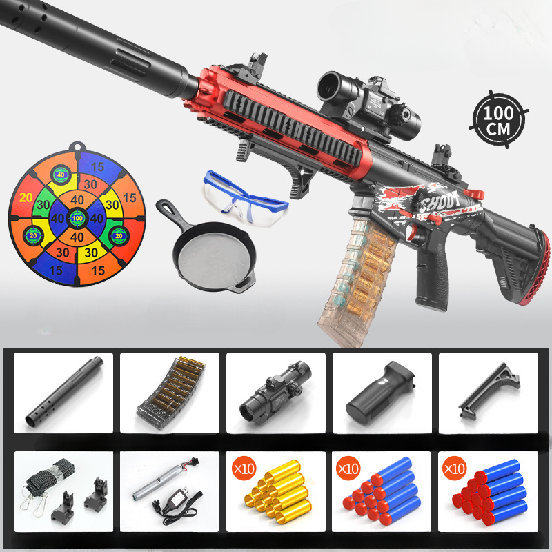 Electric Manual M416 2 Modes Rifle Soft Bullet Foam Dart Shell Ejection Gun Toy Launcher For Adults Boys CS Fighting