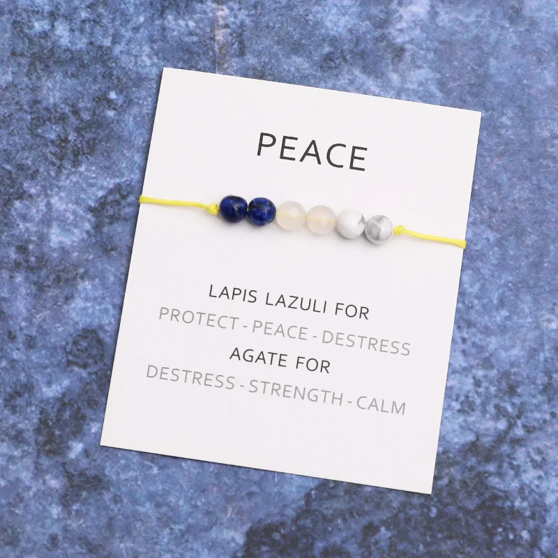 Lazuli Bracelet Lapis Natural Lapis Lazuli Healing Calming Bracelet Peace Jewelry ddmysmile Women Men Crystal Healing Bracelet Gift Smile
