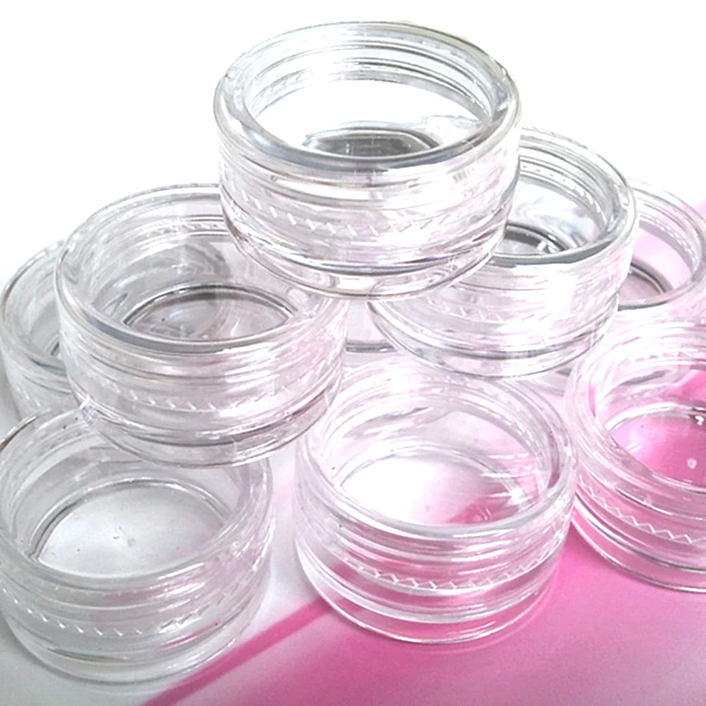 Bottle 10/20/30/50Pcs 2.5Ml Plastic Storage Box Small Round Container Jars ddmysmile Make Up Organizers Cosmetic Containers Portable Box Smile