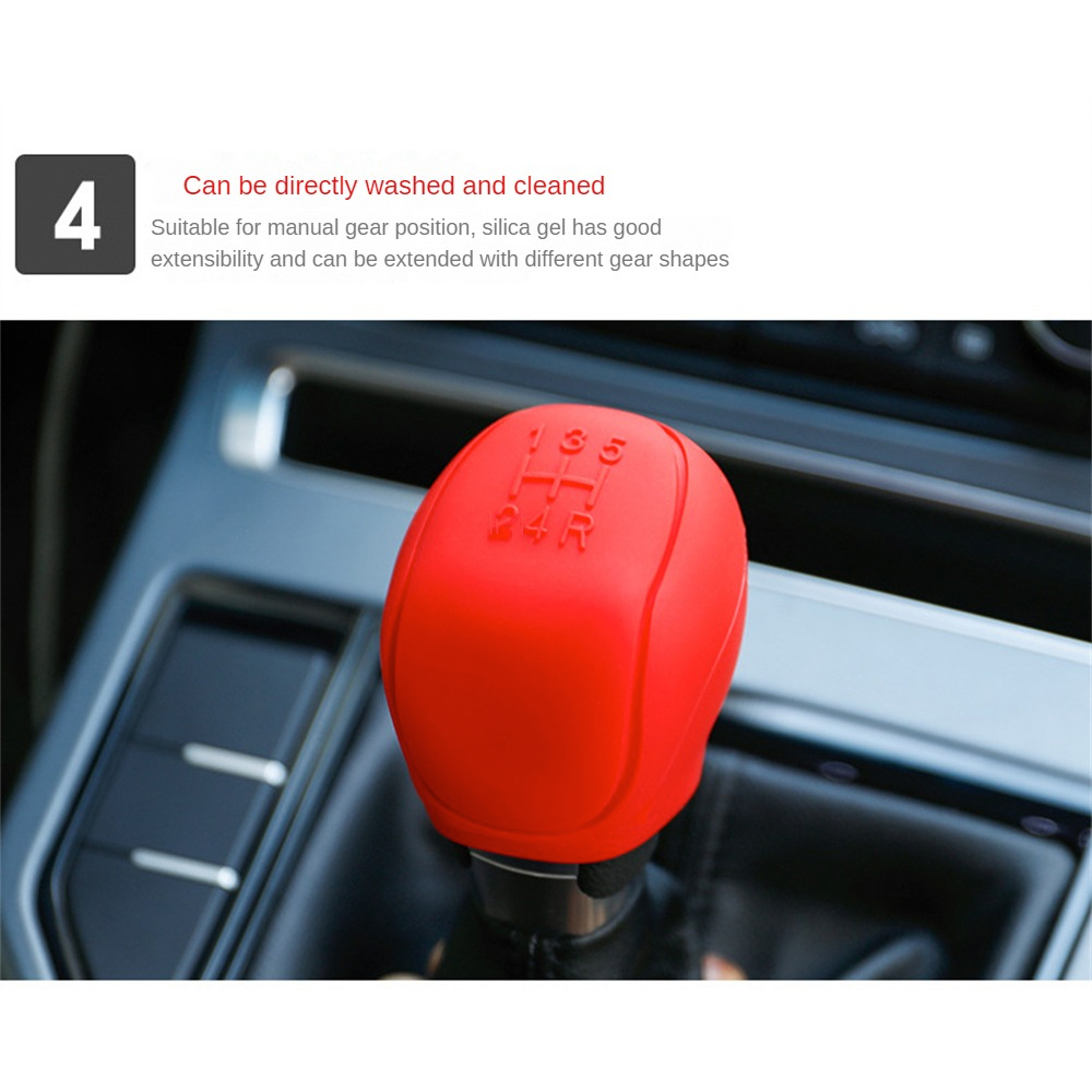 Cover Handle 1/2PCS Brake Premium Portable Knob Cover Silicone Car Gear Head Cover Knob smile
