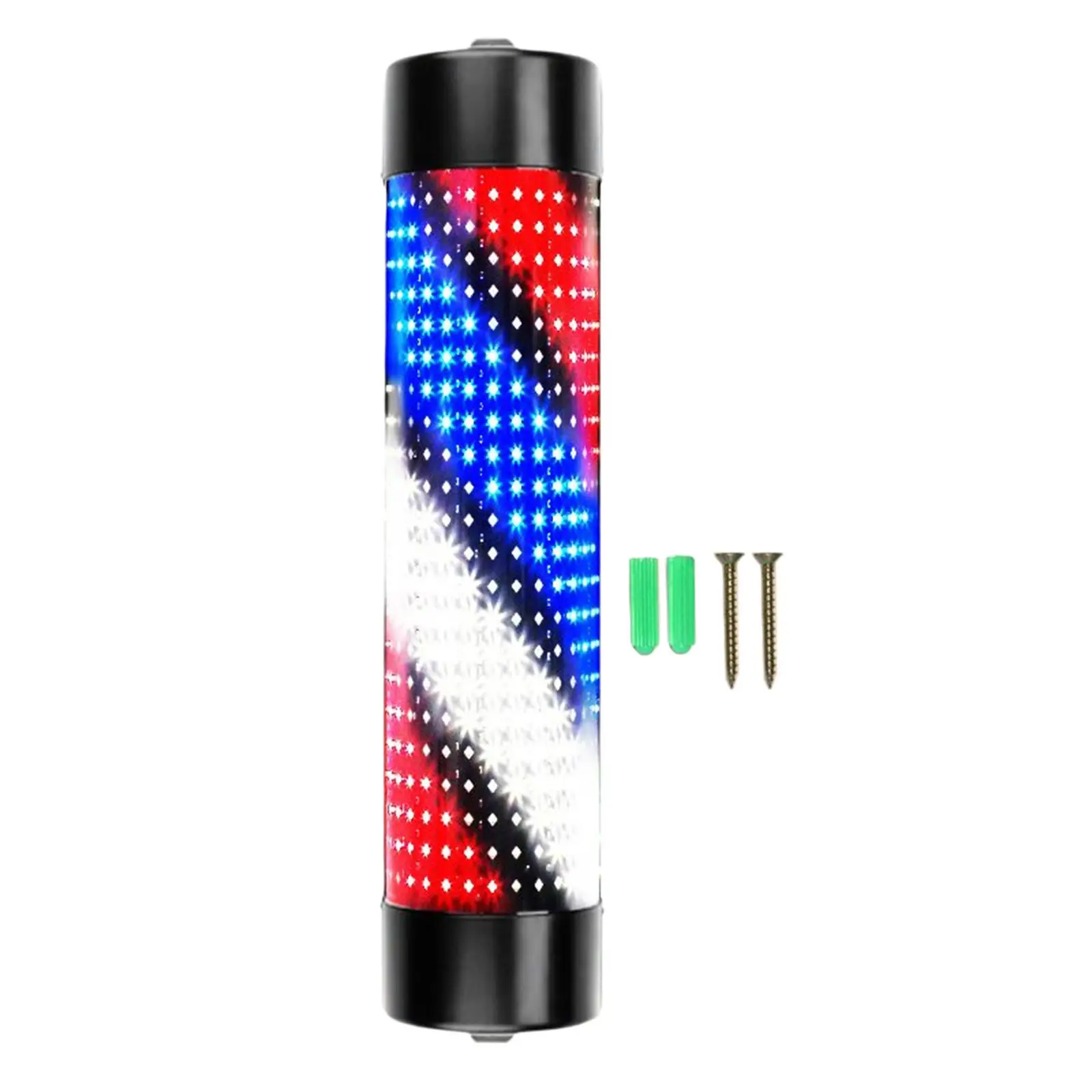 Rainproof Barber Shop Pole Red Blue White Rotating Light Novelty Lighting Sign Lamp Outdoor Downlights Indoor LED Stripes Lights