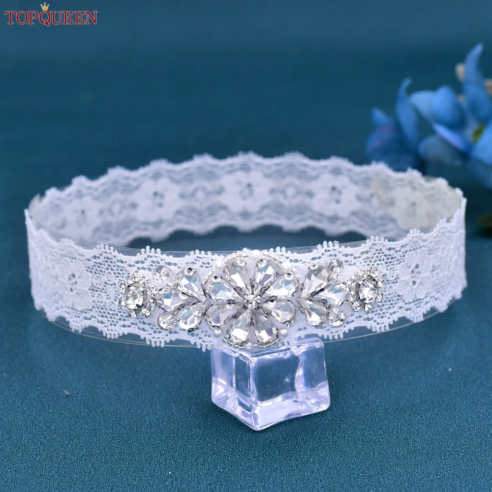 Wedding Bridal TOPQUEEN Garter Elastic Belt Bride Sexy Liguero Podwiazka Slubna LIga De Novia Jarretiere Mariage Bijoux Para S05 smile