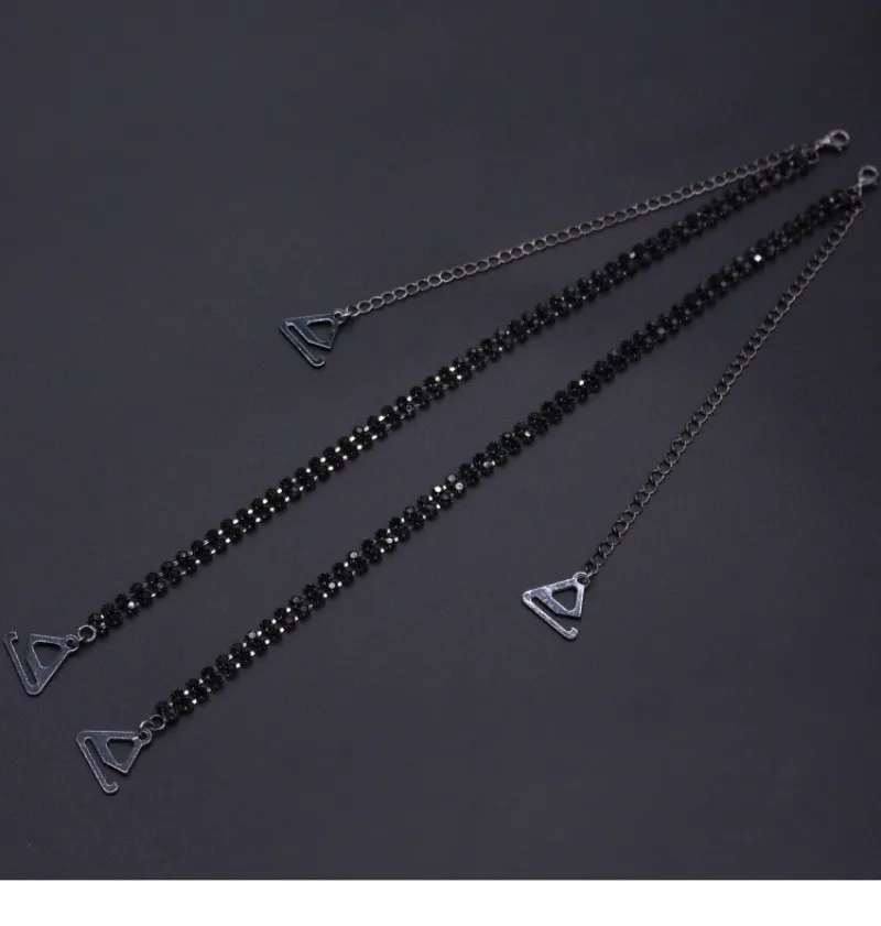 New Sexy Rhinestone Bra Shoulder Straps Hollow Crystal Anti-light Underwear Lingerie Straps Chains Women's Intimates Accessories