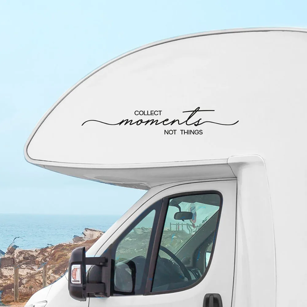 Things Not Collect Moments Car Styling Decals Rv Motorhome Camper Trailer Stickers Vinyl Racing Accessories Parts smile