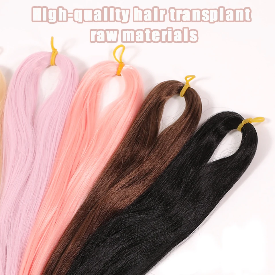 BJD SD Doll 80CM Hair Row Milk Silk Anti-Mohair Wig Fake Hand Hook Transplant Material Doll Wigs smile