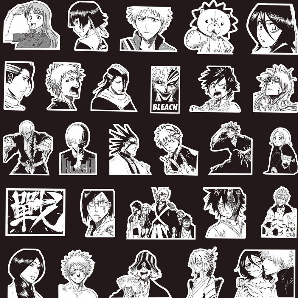 10/30/75PCS Fun Anime BLEACH Waterproof Graffiti new Sticker 2025 Laptop Computer Car Phone Case Carrying Case Guitar Waterproof Sticker