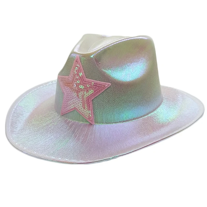 Western Hat M2ea Glittering Top Hat Jazz Hat Holiday Headwear Clothing ddmysmile Accessories Cosplay Props Costume Birthday Party Hat Smile