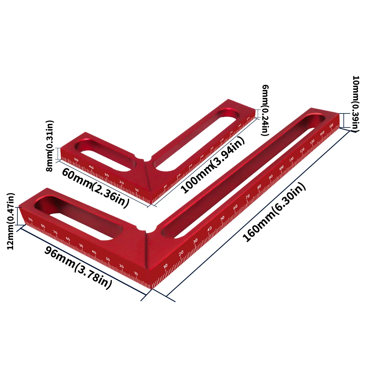 Right Angle L Woodworking Ruler,Aluminium Height Gauge Measuring Tool,90 Degree Right Angle Small Pocket Aluminum Square Ruler smile