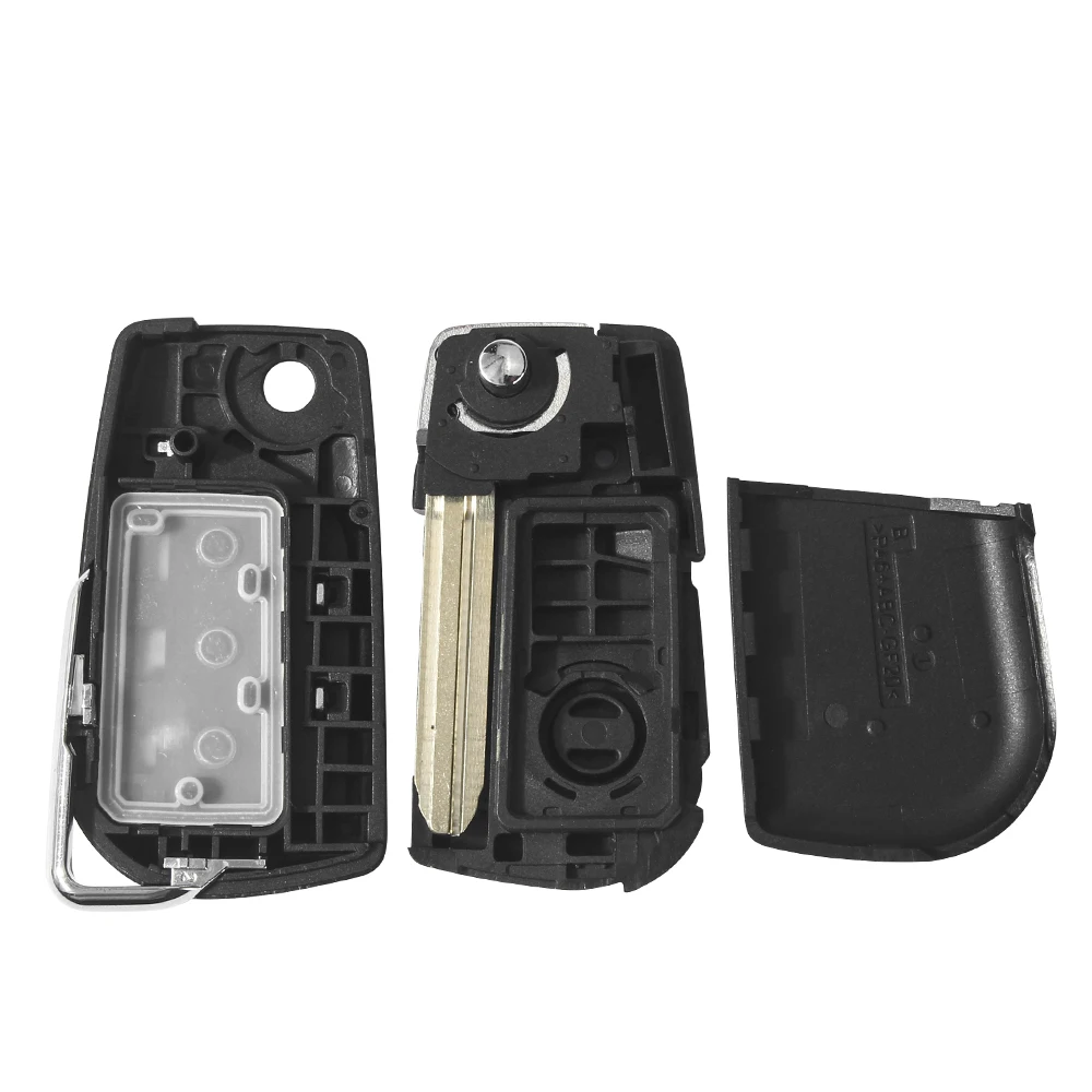 Folding Remote Flip KEYYOU Key Shell for Toyota Levin Camry Reiz Highlander Corolla Key Case 2/3 Buttons Toy48 Toy43 Blade smile