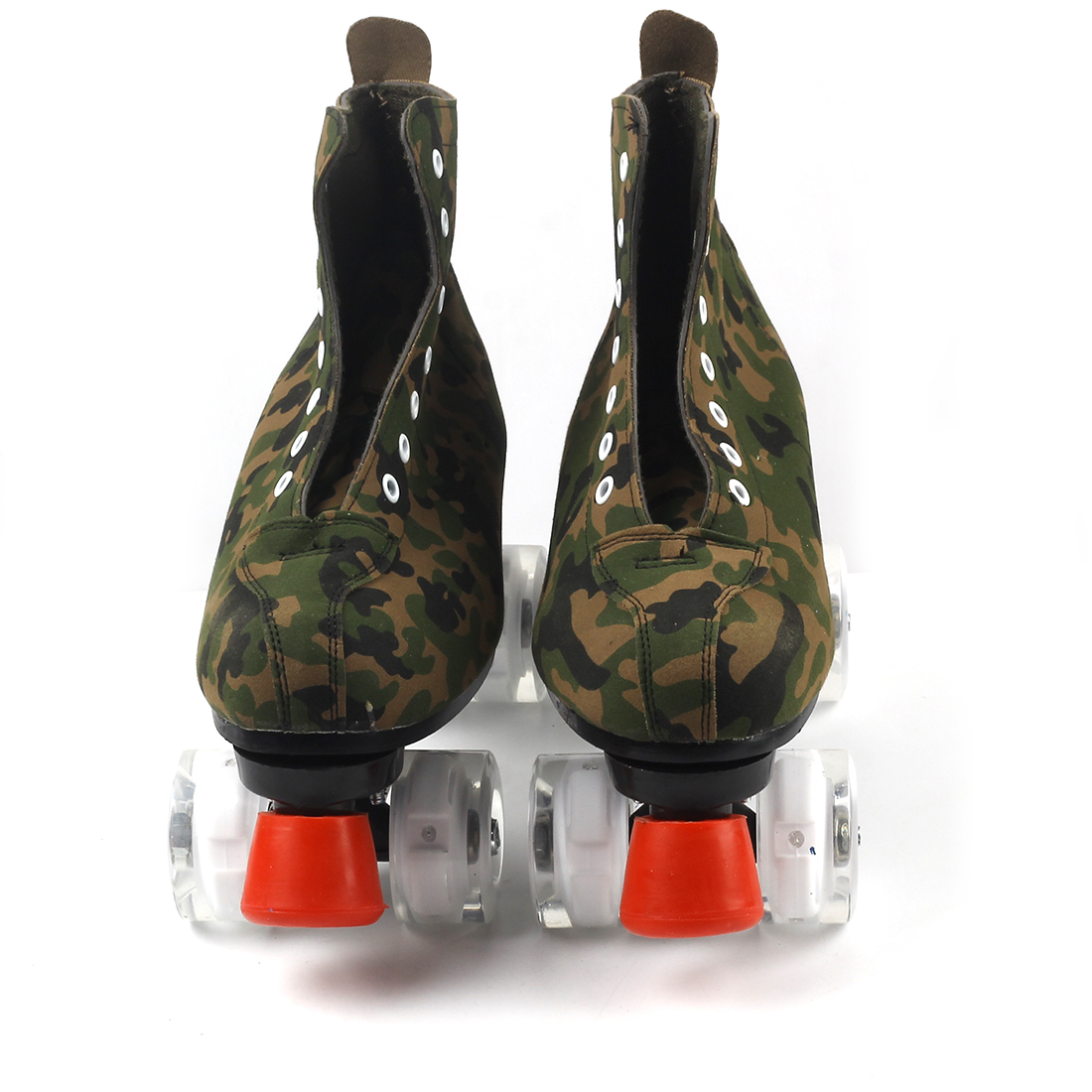 Leather Roller Skates Shoes For Adult Sneakers Flash Skating Rollers Camouflage Skate Shoes Patines 4 Wheels Shoes Women Men