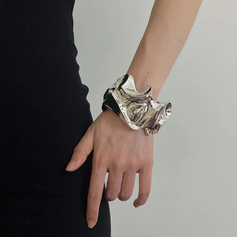 Draweye Irregular Bracelet Womens Punk Style Hip Hop Bracelet Jewelry Geometry Fashion Pulseras MUJI 241108