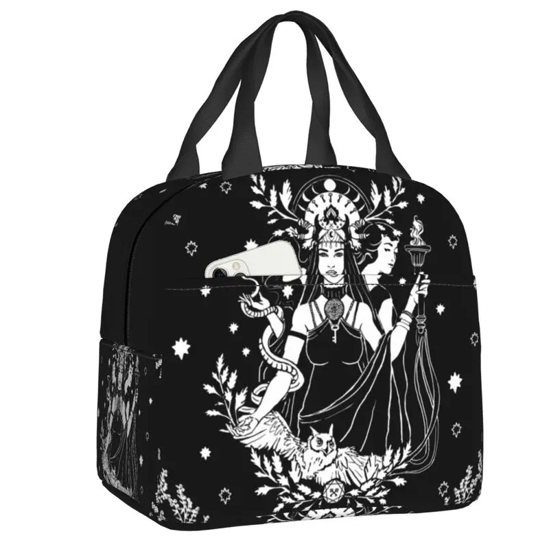Witchy On Pastel Purple Insulated Lunch Bag for Outdoor Picnic Witch Cooler Thermal Bento Box Women Kids Food Container Tote Bag