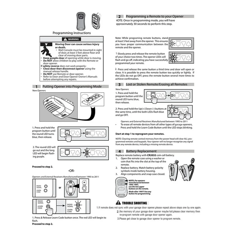 2 Piece Garage Door 2025 new Opener Remote Metal+Plastic 390MHZ For Genie And Overhead Door Intellicode G3T-R O3T-A O3T-BX