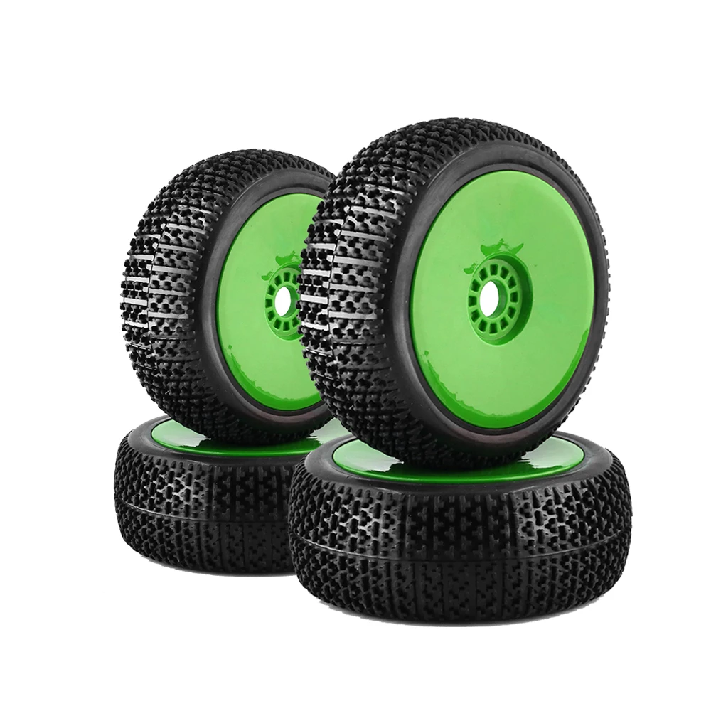 4PCS 1/8 RC Racing Car 116mm *45mmOff Road Buggy Tires Wheel 17mm Hex Hubs for HSP Jingshang MP10 Feishen Hongnuo generic R81