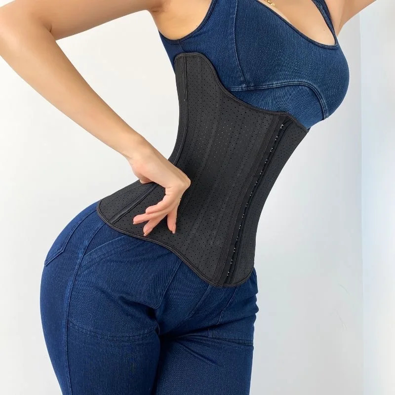 25 Steel Bones Angels Wing Latex Waist Trainer Women Corset For Abdominal Body Shaper Contraction After Fitness Exercise 240327