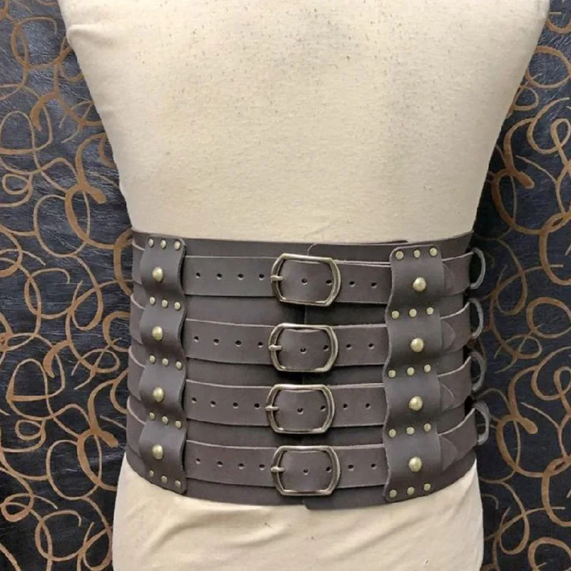 Ages Wide Middle Vintage LARP Belt Men Knight Armor Medieval Viking Pirate Costume For Adult Cosplay Fancy Prop Accessory Armour smile