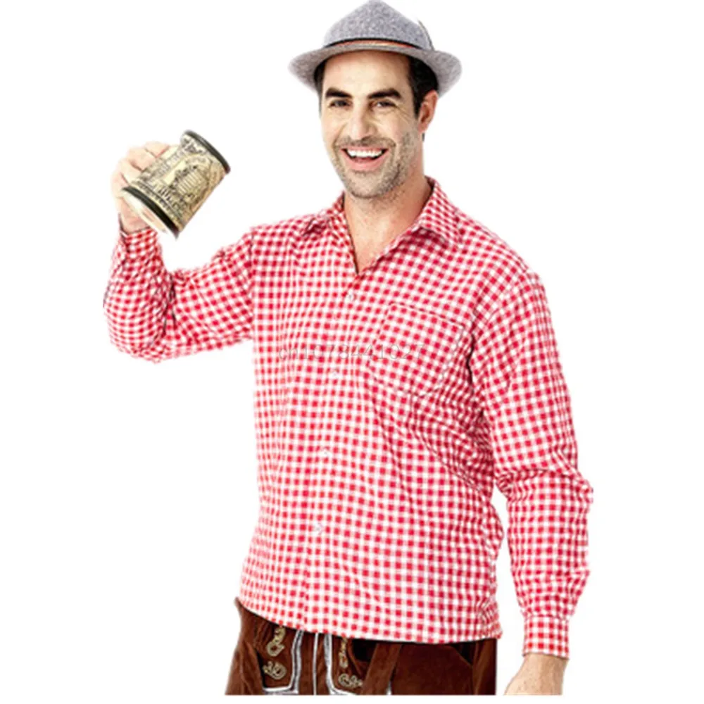 Man Beer Germany Oktoberfest Lederhosen Costume Halloween Bavarian ddmysmile Carnival Party Deluxe Cosplay Suspenders Shorts Smile