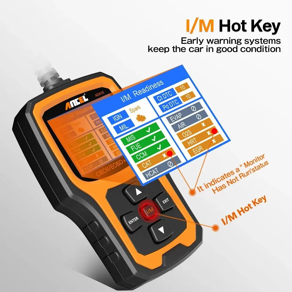 Ancel OBD2 Automotive AD410 Scanner Professional Check Engine Light Code Reader EOBD JOBD Universal OBD2 Car Diagnostic Tools smile