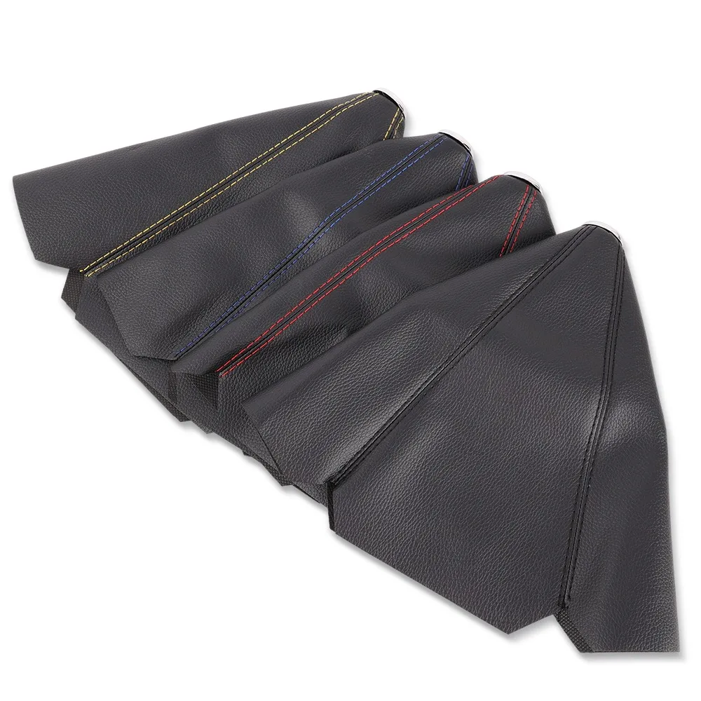 Shift Car Gear Collars Covers Universal PU Leather Manual Shifter Knob Gear Shift Boot Cover Gaiter Auto Interior Accessories smile