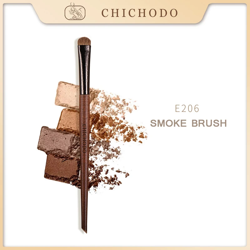 Series Brush-Amber CHICHODO Makeup Carved Tube Animal Hair Brushes-Pony Hair Brush-Make up Pen Beauty-E206 smile